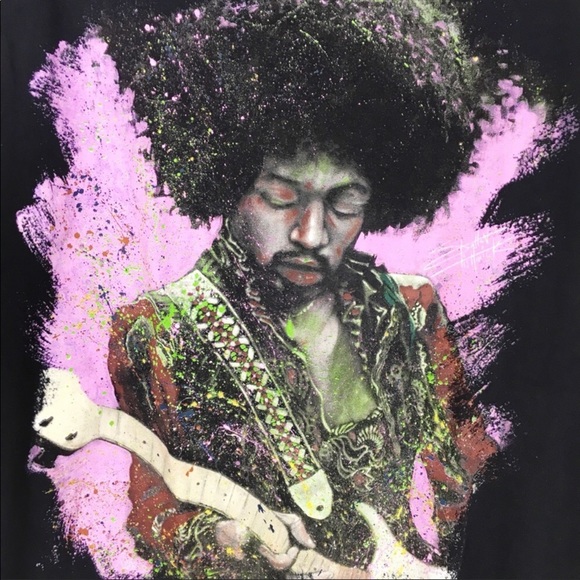 GDA ‘Jimi’ Black Graphic Tee Shirt - Medium - Picture 4 of 5